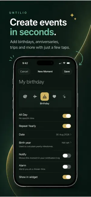 Untilio: Milestones & Moments screenshot 2