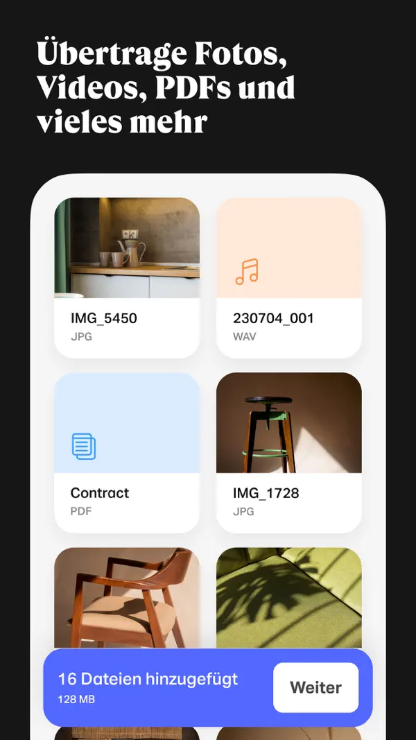 WeTransfer: Transfer Files iPhone App Screenshot 6 – Produktivität