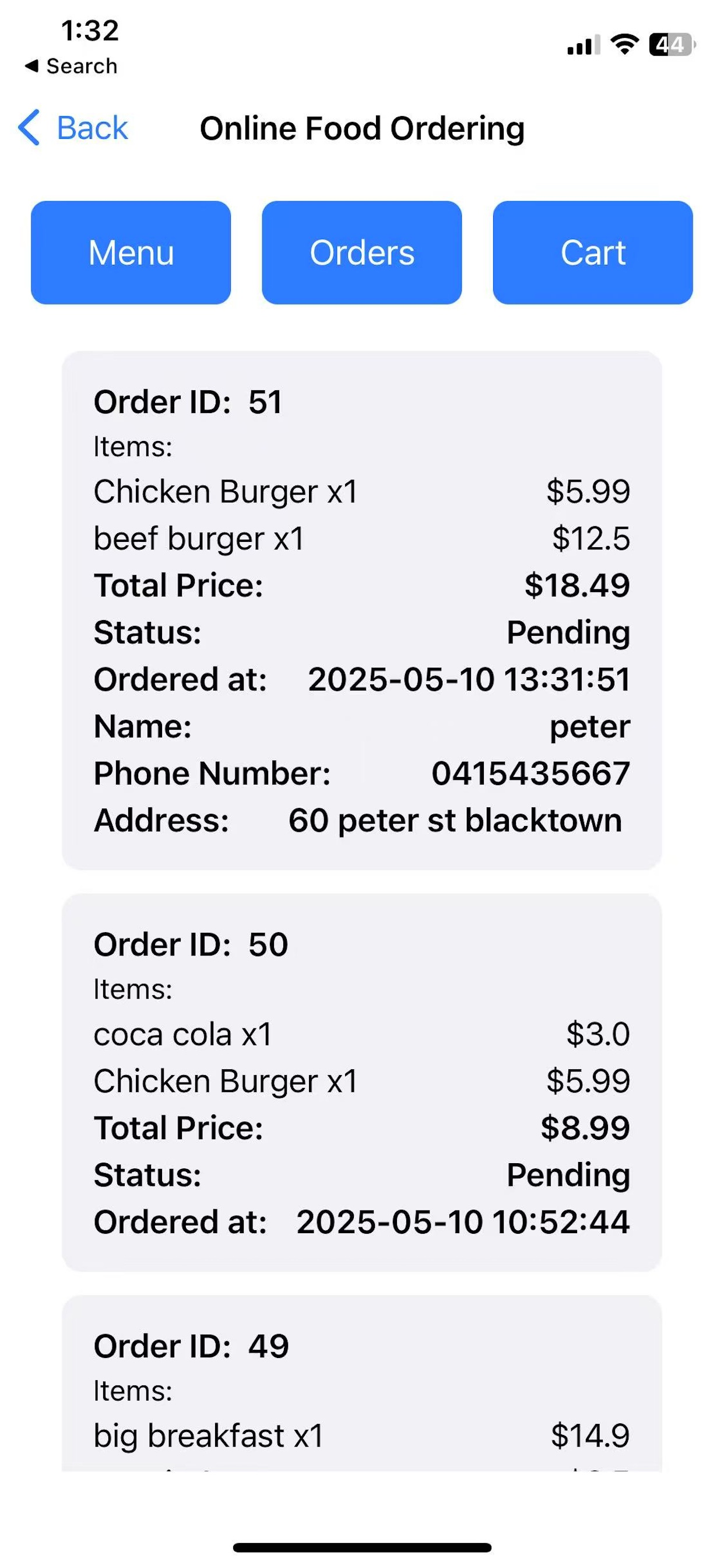 onlinefoodordering screenshot 6