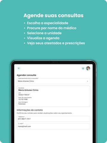 Meu Mater Dei Paciente iPad screenshot 4