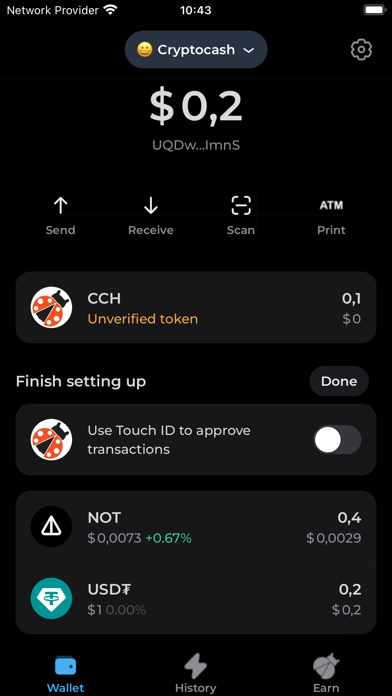 Cryptocash wallet
