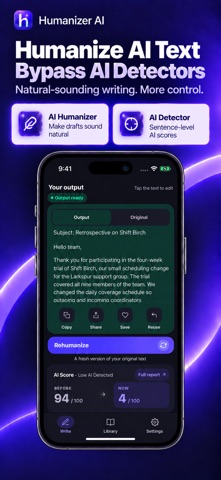 Humanizer AI: Text AI Detector Screenshot 1 of 6
