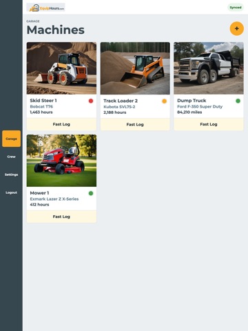 EquipHours iPad screenshot