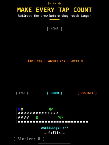 AsciiLings Retro Rescue iPad screenshot
