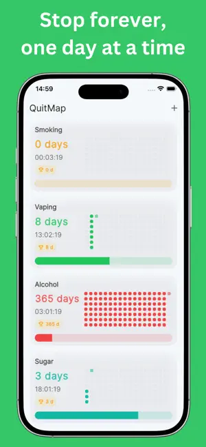 Habit Tracker for quitting screenshot 1