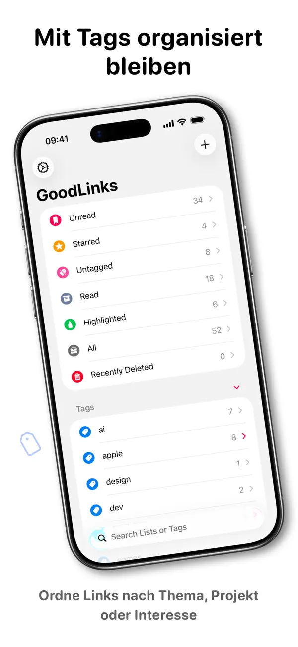 GoodLinks iPhone App Screenshot 9 – Nachrichten