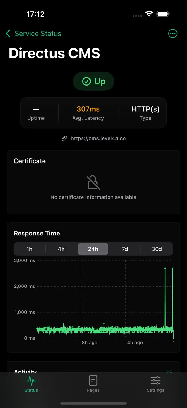 Screenshot #3 pour Rivet - Uptime Kuma Manager