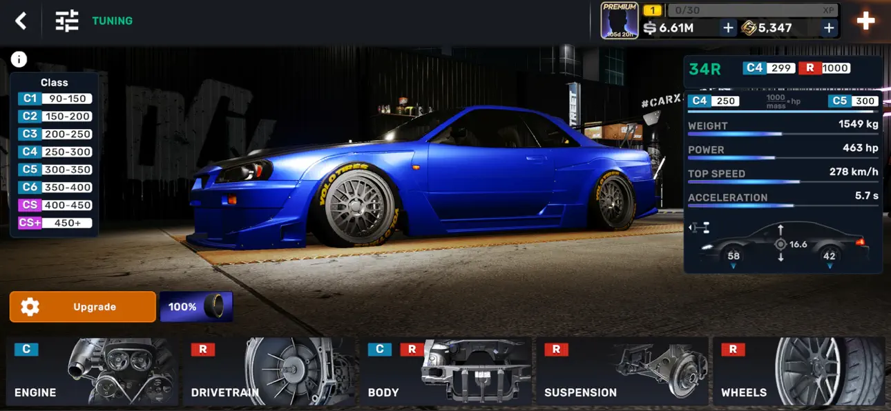 CarX Street iOS Mod IPA screenshot 2 - iOS game interface