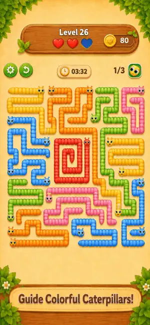 Caterpillar Escape Puzzle Game screenshot 3