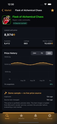 Auction House Tracker for WoW Screenshot 2 of 2