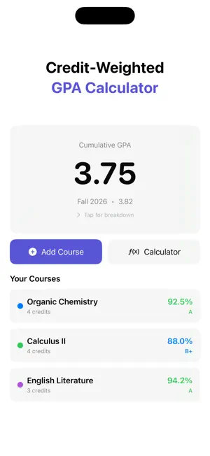 Sigma - GPA Calculator screenshot 1