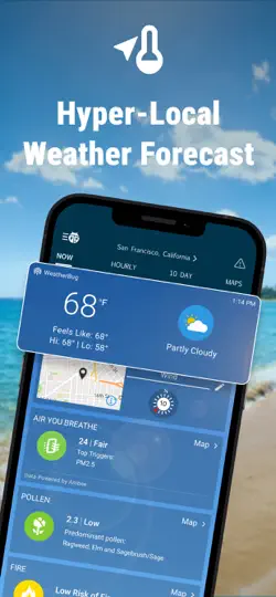 Скриншот WeatherBug: Weather Forecast на iPhone 2