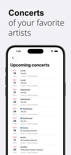 ArtistShot - Albums & Concerts screenshot 4