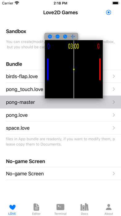 Screenshot #2 pour Love2D Game Maker