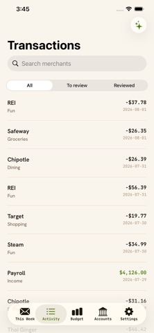 Envelo Budgeting iPhone screenshot
