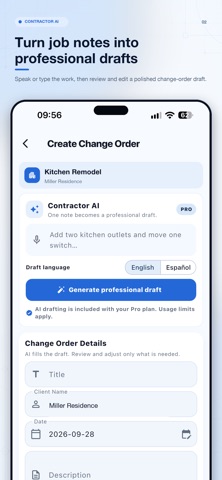 Change Order Pro Contractor Screenshot 2 of 6
