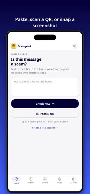 Scampilot - Scam Checker screenshot 1