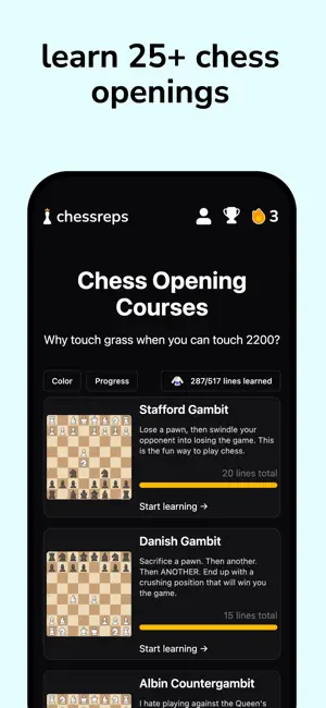Chessreps - Master Openings screenshot 1