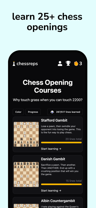 Chessreps - Master Openings Screenshot 1 of 7