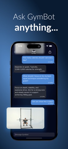 Gym Bot Workout Planner screenshot