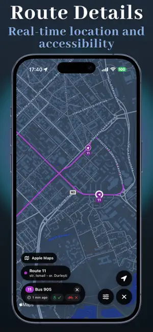 Chisinau Public Transport Map screenshot 2