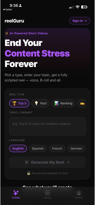 reelguru Screenshot 8 of 10