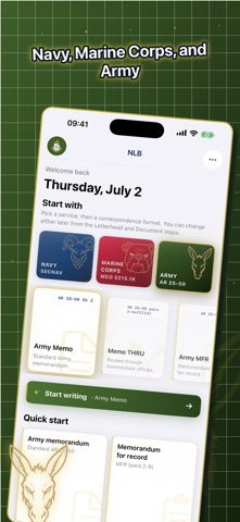 Naval Letter Builder iPhone screenshot