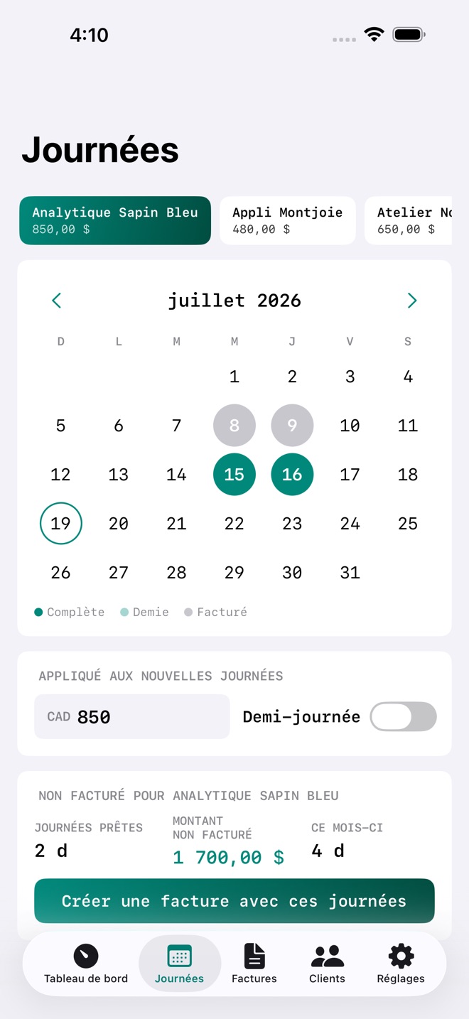DayRate screenshot 2