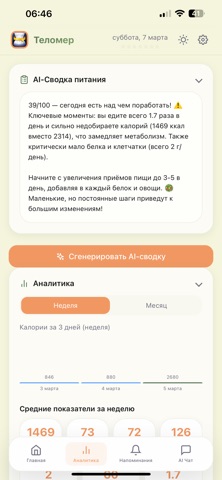 Telomer screenshot
