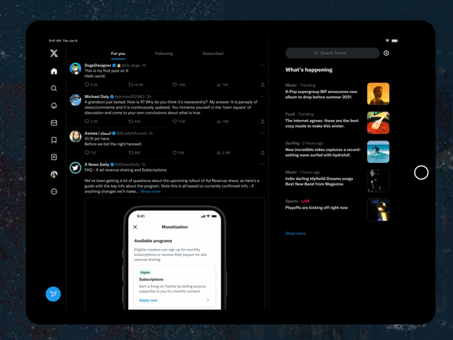 X Screenshot