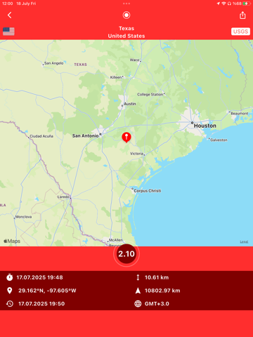 Earthquake Hub & Alerts iPad screenshot 3 - Weather app