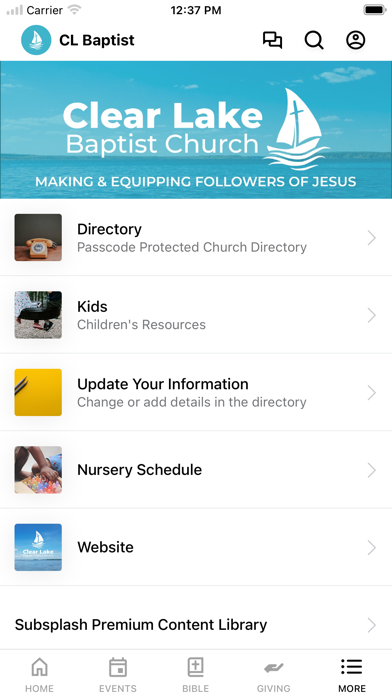Clear Lake Baptist Church IA Screenshot