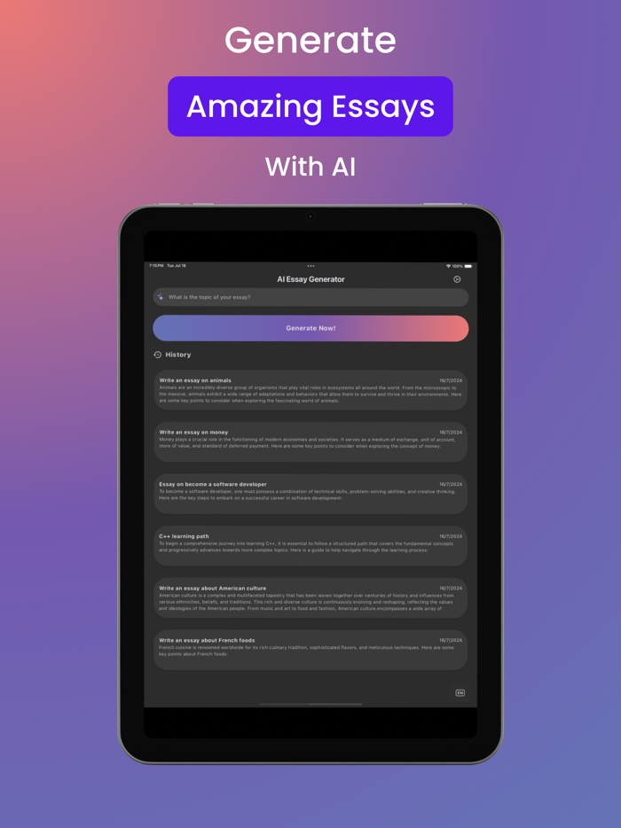 AI Paragraph Writer Essay AI