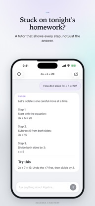 Algebra 1 Mastery: AI Tutor screenshot 1
