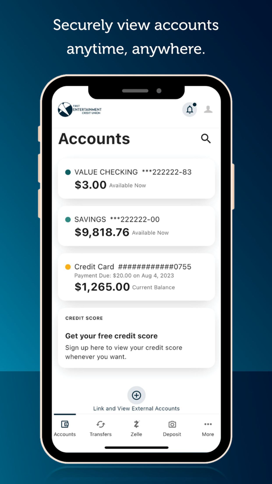 #1. First Entertainment CU Mobile (iOS) بواسطة: First Entertainment Credit Union
