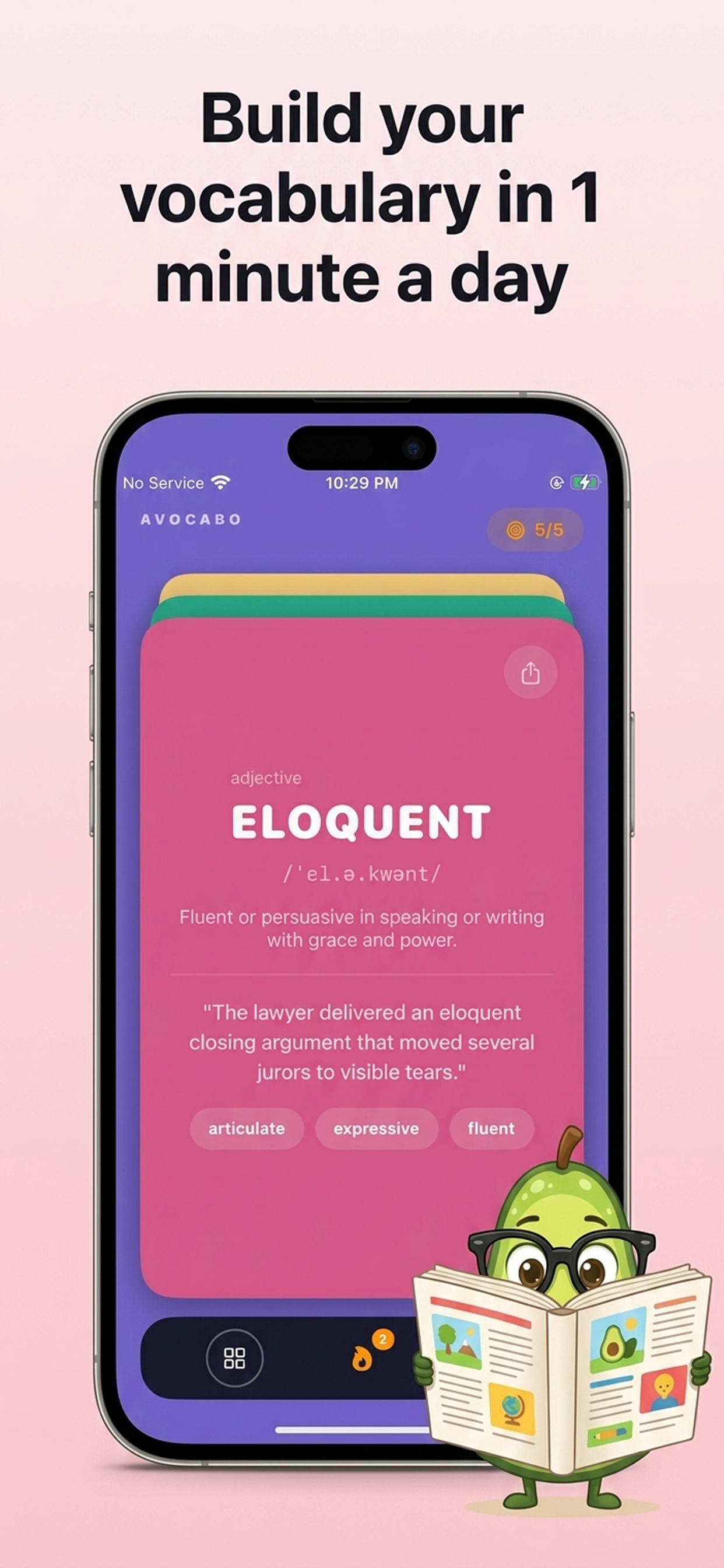Avocabo - learn words daily screenshot 4