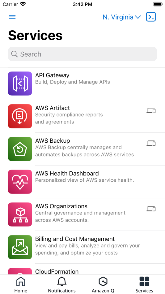 #5. AWS Console (iOS) 由: AMZN Mobile LLC