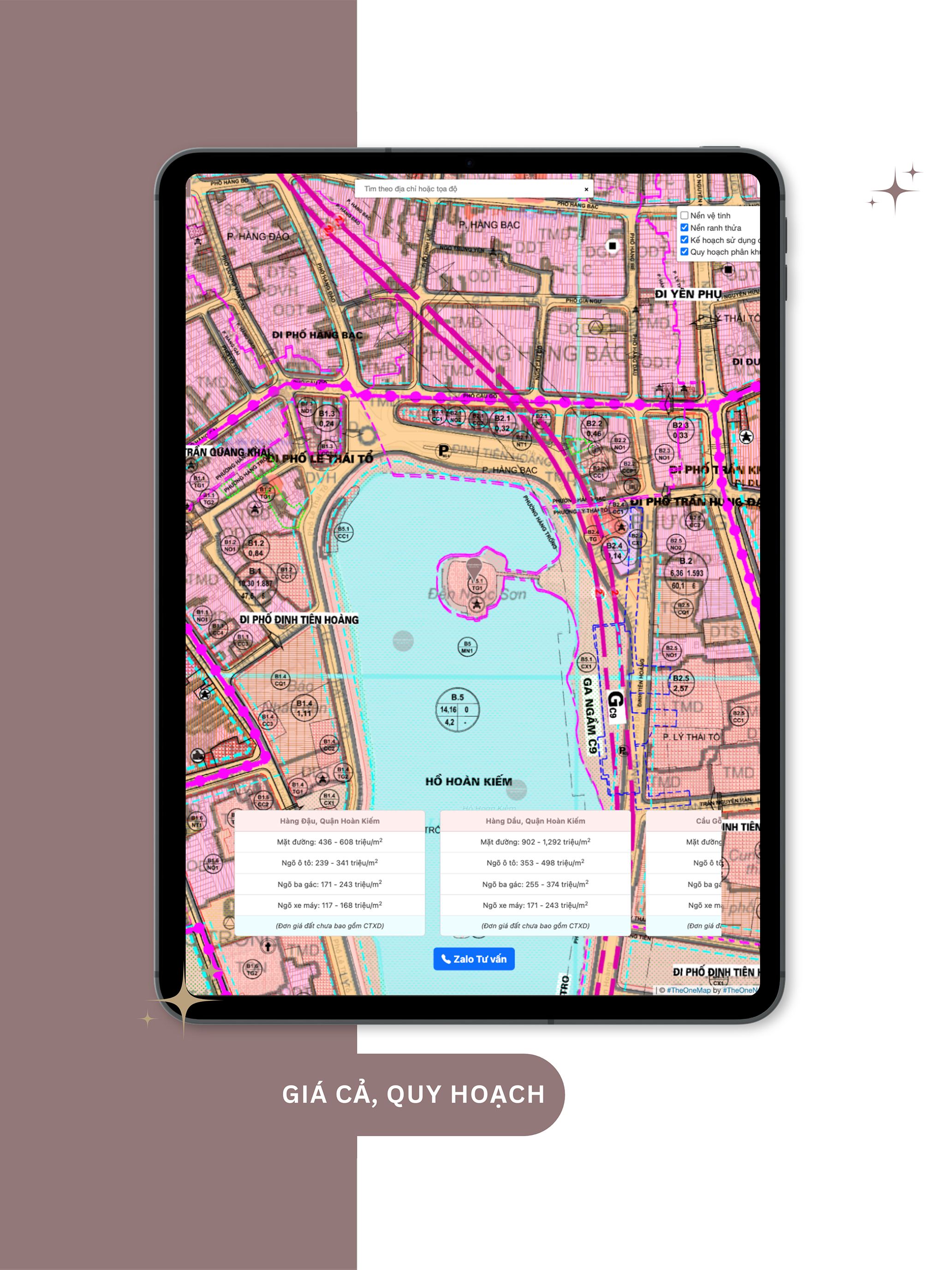 #TheOneMap: Giá nhà, Quy hoạch