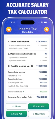 Income Tax Calculator 2026 iPhone screenshot