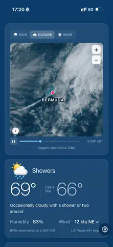 squalls — Bermuda weather App Store screenshot 2