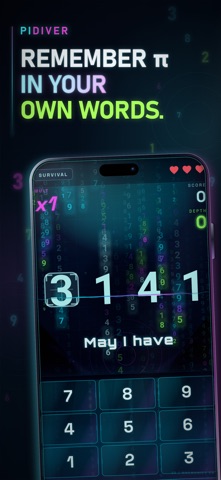 PI DIVER - Pi Typing Game screenshot
