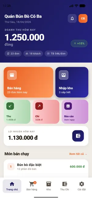 Quán Nhỏ POS screenshot 3