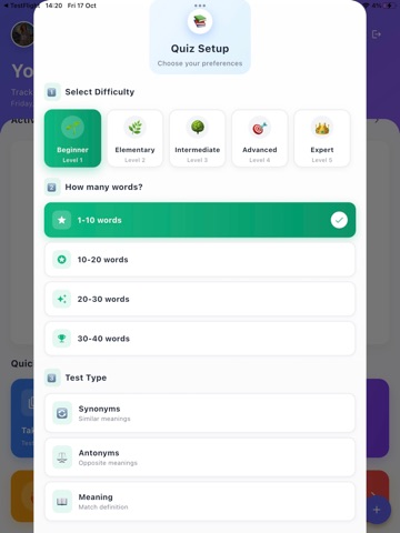 Vocab11Plus iPad screenshot