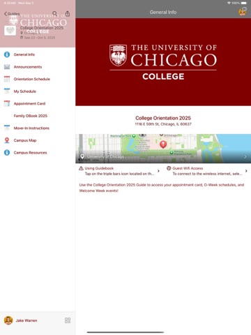 UChicago Guides iPad screenshot