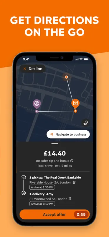 JustEat – Courier screenshot 3 of 5