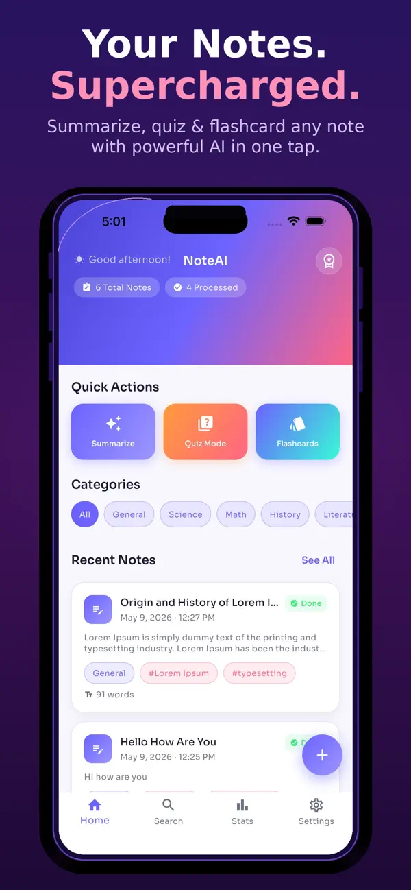 Screenshot #1 pour Notes IA : Prise de Notes