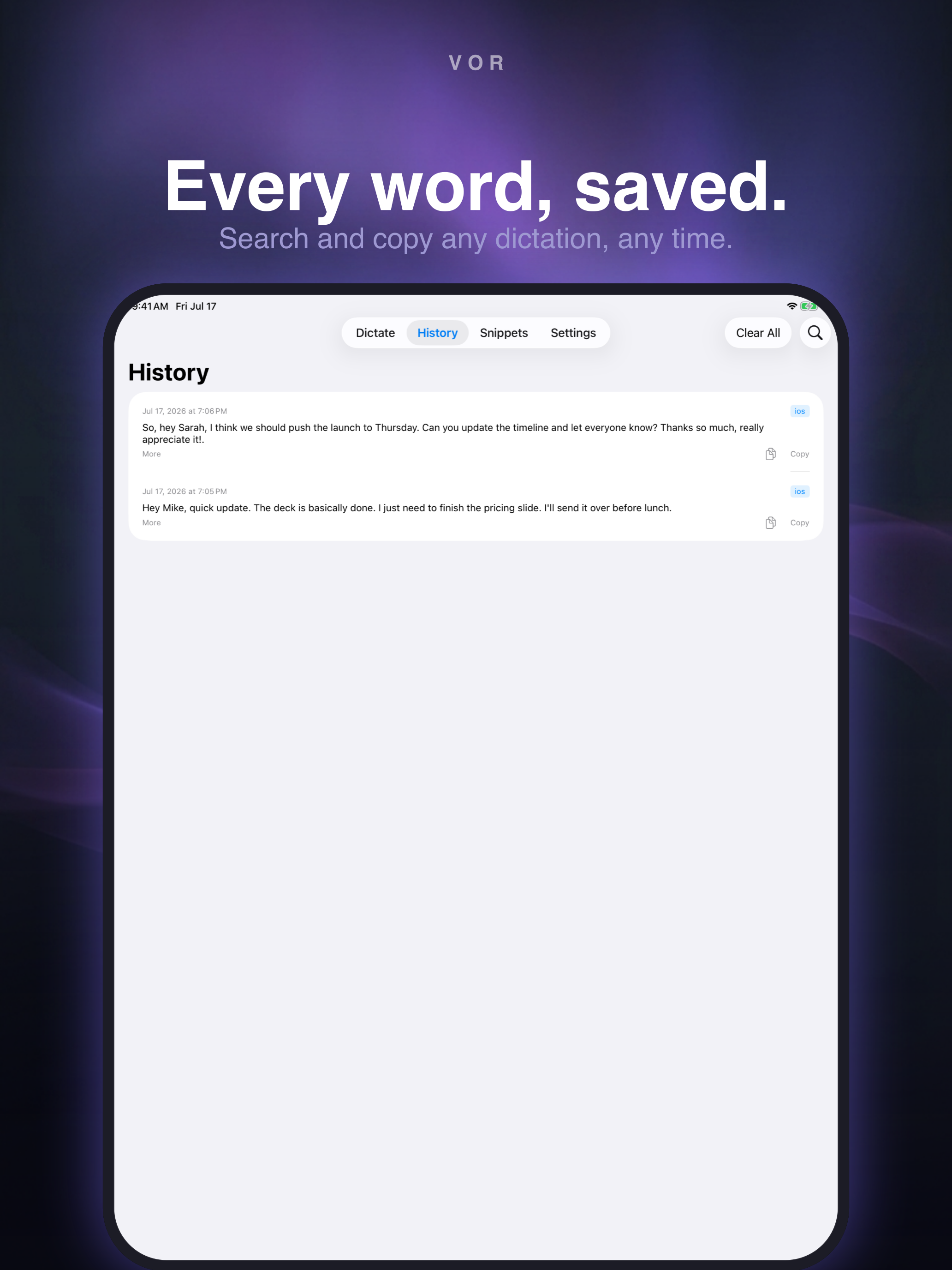 VOR: Voice to Text screenshot 8