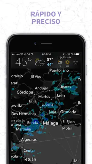 Captura de pantalla de MyRadar Tiempo Radar Mapa en iPhone 1