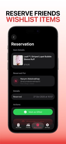 Wanty: Wishlist Maker iPhone screenshot