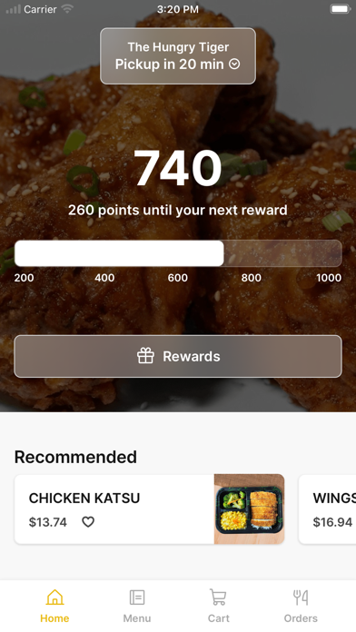 The Hungry Tiger To Go app screenshot